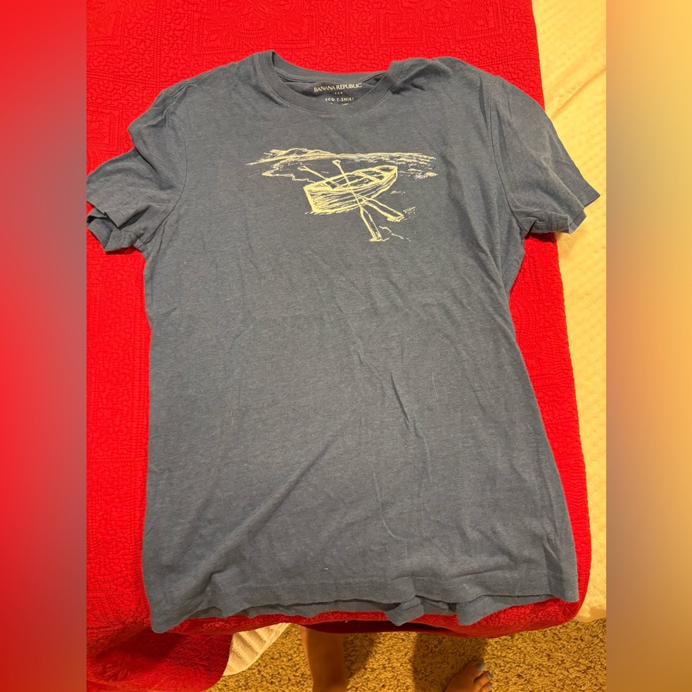 Banana Republic Blue Boat Graphic Tee